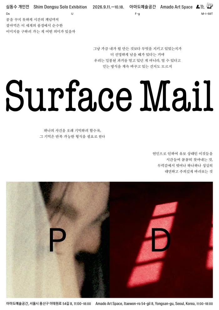 심동수 개인전 Surface Mail